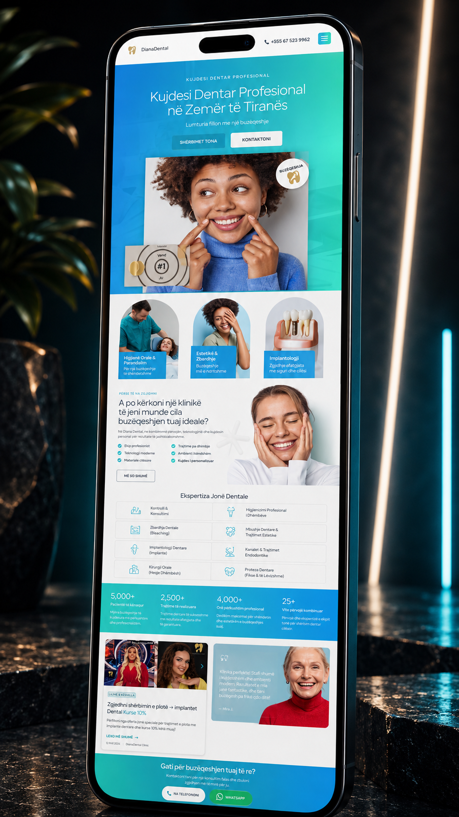 Diana Dental website designed by IllyriaStudio