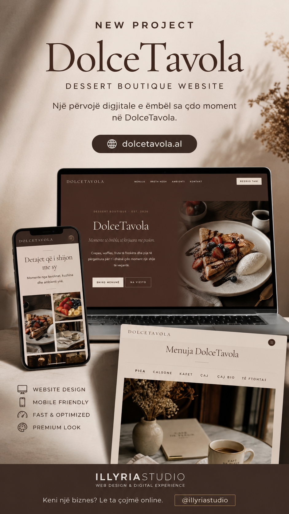 DolceTavola website designed by IllyriaStudio